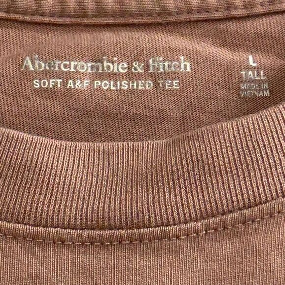Abercrombie & Fitch Men's Pink Crew Neck Tee Size L Tall - Picture 7 of 8